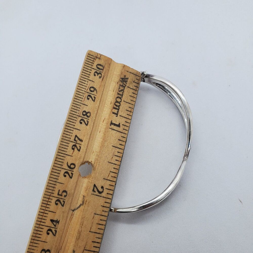 Sterling Silver Hinged Bracelet Bangle ATI 925 - Picture 5 of 7